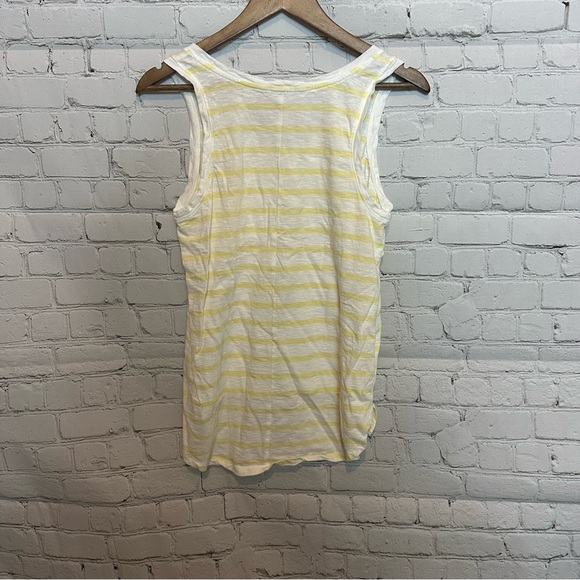 GAP white and yellow striped tank top - Picture 2 of 3